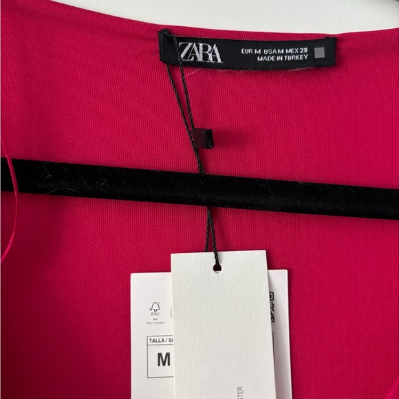 Zara Vibrant Red Long Sleeve Dress in size medium - Picture 3 of 6